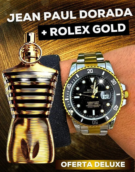 🥇DELUXE - JEAN PAUL GAULTIER LE MALE + RELOJ SUBMARINER GOLD