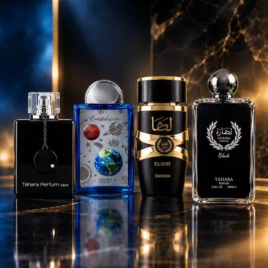 SET INCLUYE: Tahara Perfum Vent - Constelación - Tahara Perfume - Tahara Elixir - Tahara Black