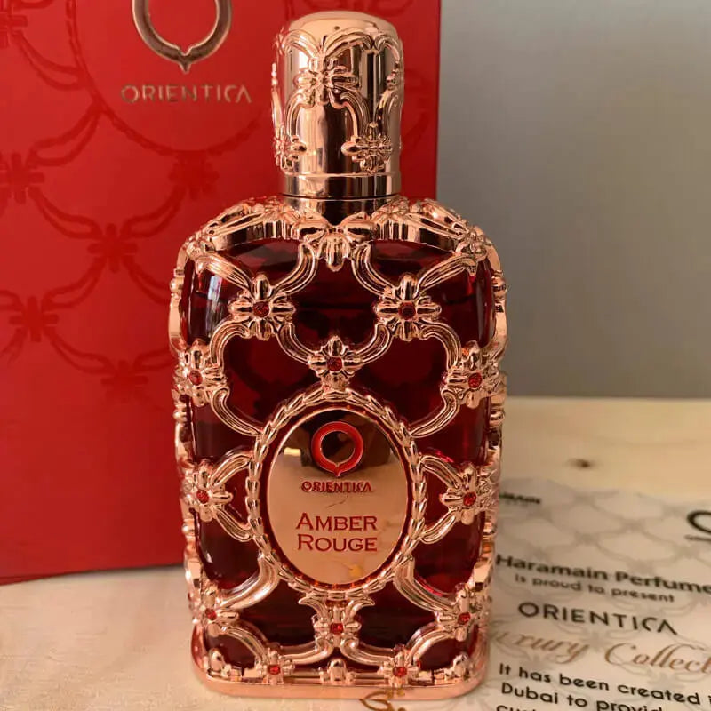 ORIENTICA AMBER ROUGE 80ML + PERFUMERO, SPLAHS 250 Y CREMA