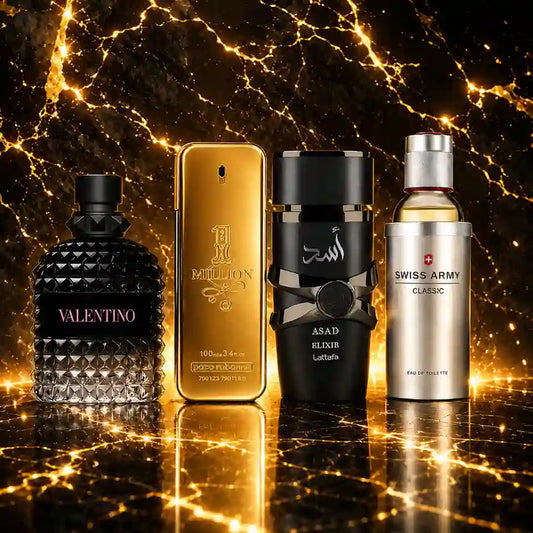 INCLUYE🔥ASSAD ELIXIR🔥VALENTINO ROMA🔥ONE MILLION🔥SWISS ARMY CLASSIC🔥100ML Todos